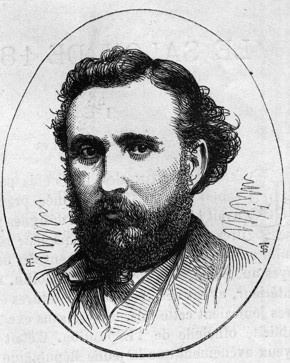 صورة هنري شابو (1833-1891) ، نحات فرنسي. نقش في "" Le Monde Illustré "" رقم 890 بتاريخ 2 مايو 1874. بواسطة المدرسة الفرنسية