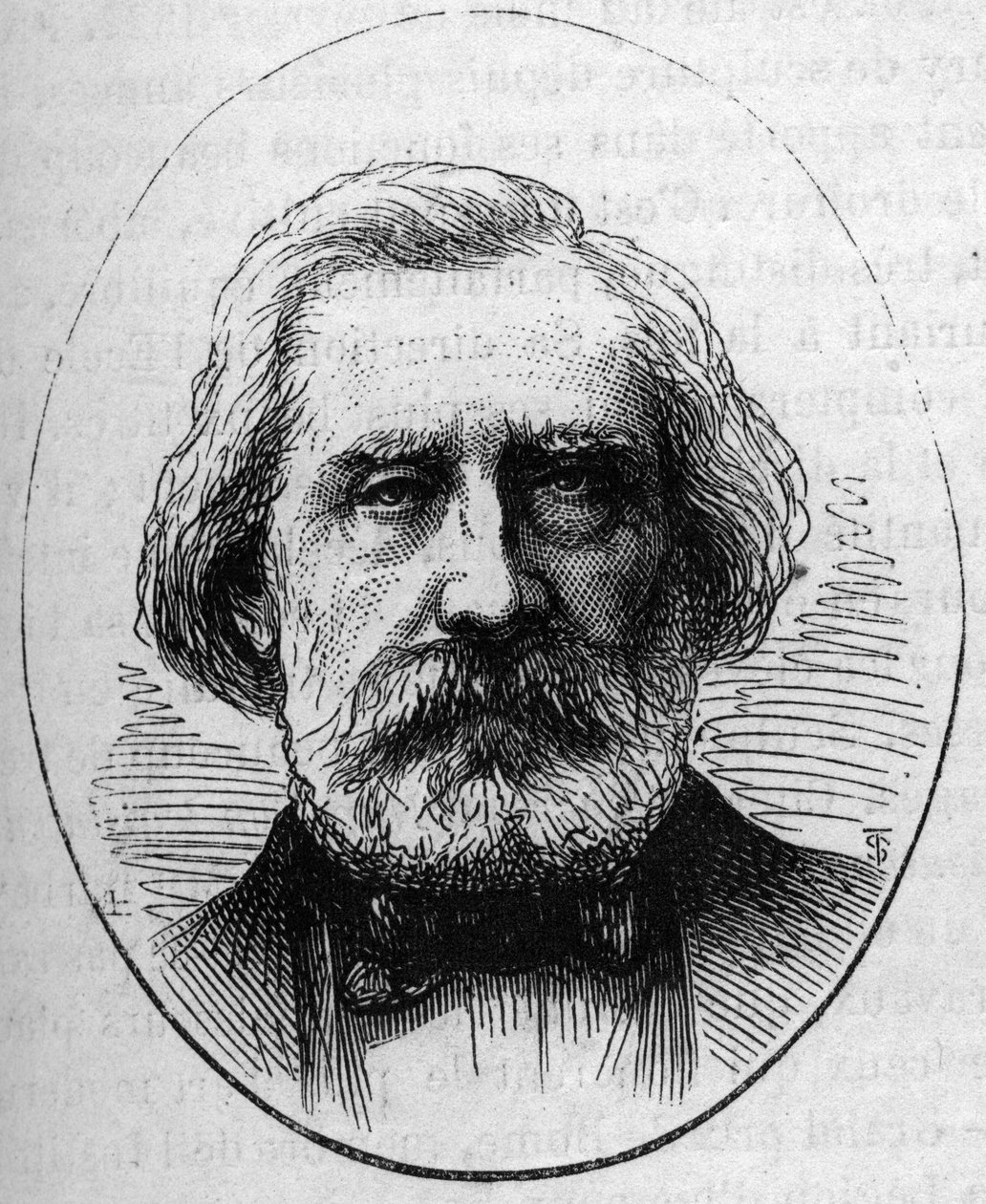 صورة للمهندس المعماري الفرنسي هنري لابروست (1801-1875). نقش في "" Le Monde Illustré "" رقم 890 بتاريخ 2 مايو 1874. بواسطة المدرسة الفرنسية
