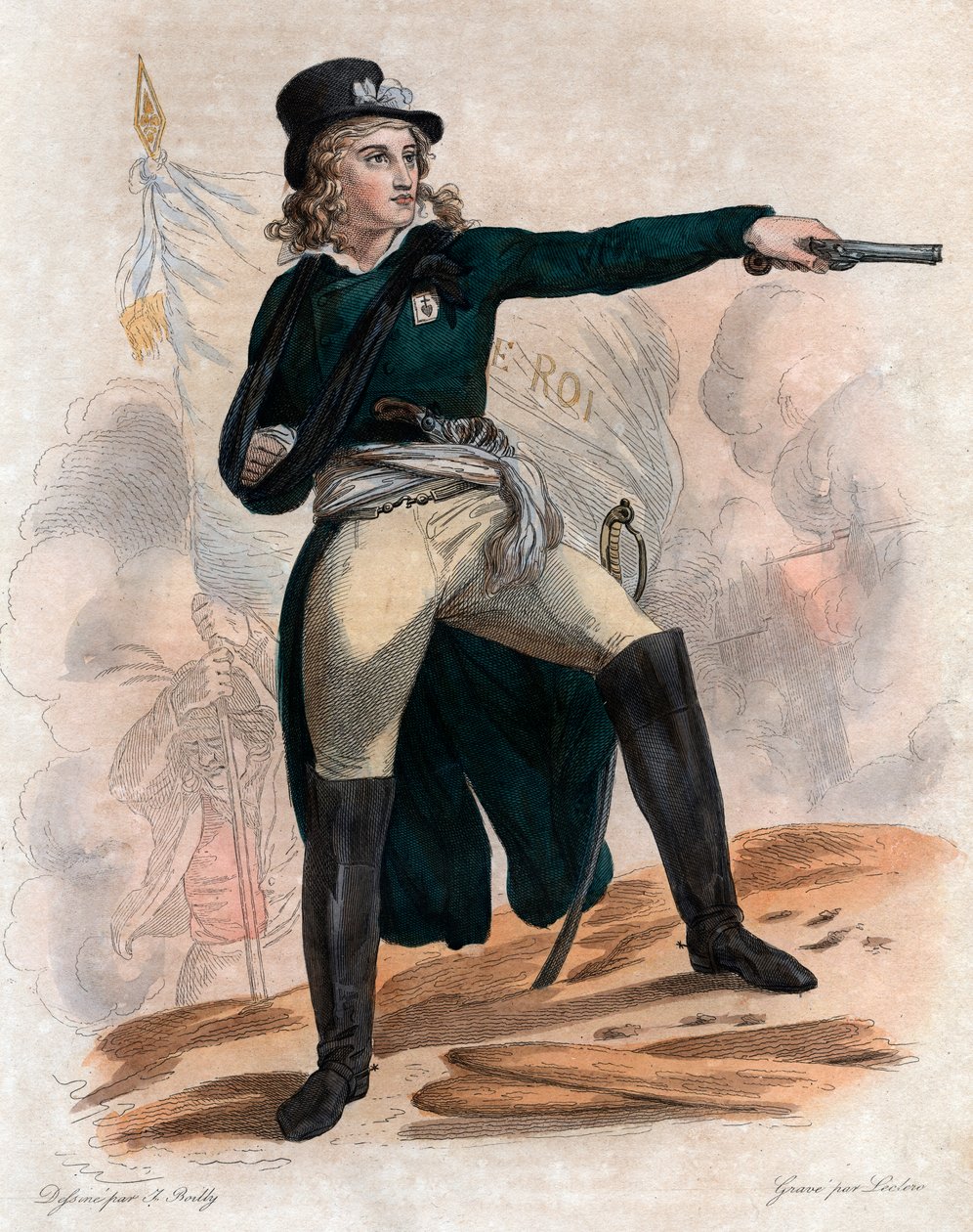 صورة لهنري دو فيرجير (Verger) ، كومت دي لاروشياكيلين (1772-1794) ، عام تمرد Vendean الملكي (الحرب في Vendee) خلال الثورة الفرنسية. بواسطة المدرسة الفرنسية