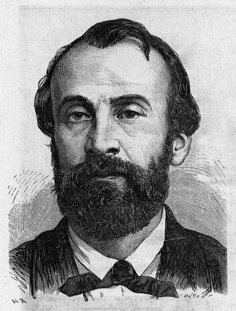 صورة هنري جيفارد (1825 - 1882) ، مهندس فرنسي - في ألبوم العلوم ؛ علماء لامعون الاكتشافات العظيمة "" "1896. بواسطة المدرسة الفرنسية