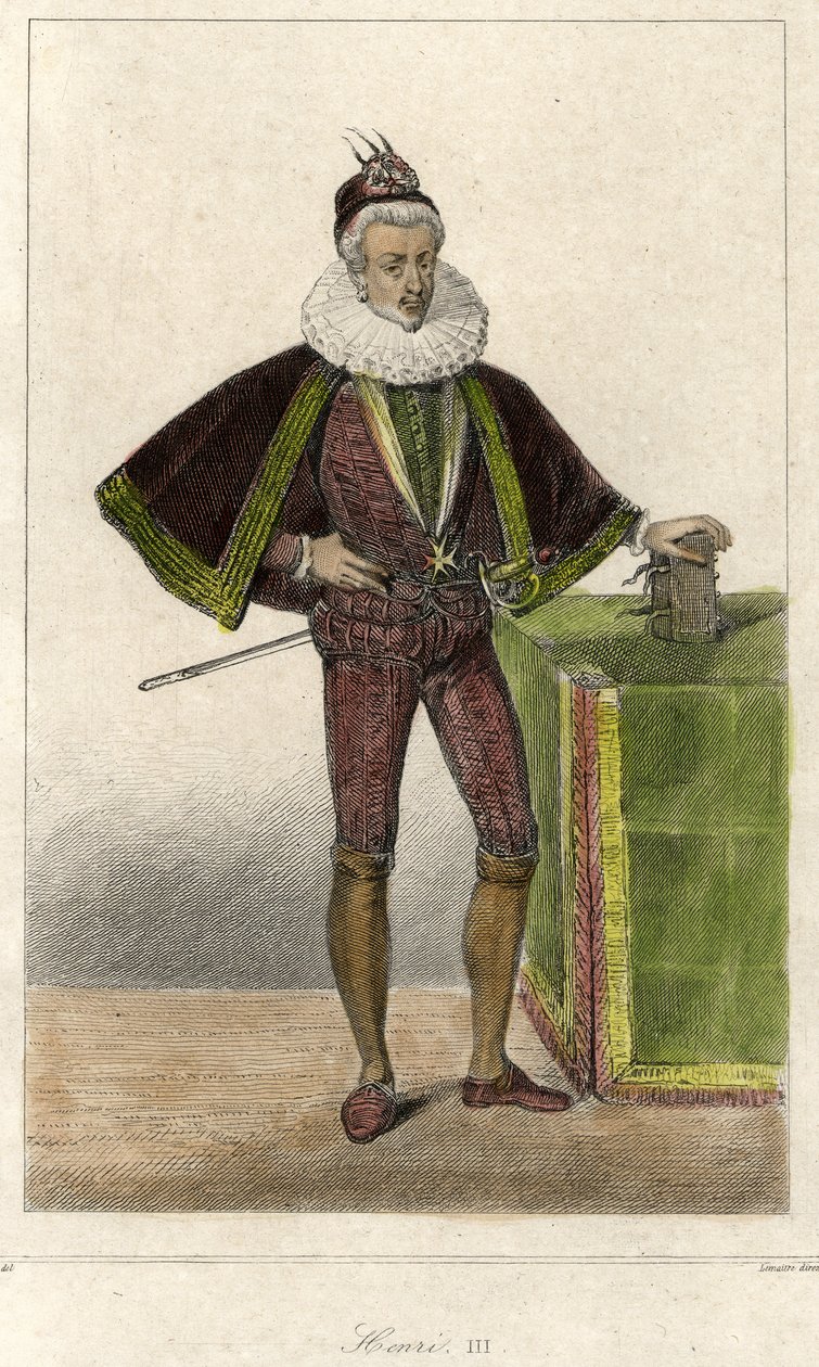 صورة لهنري الثالث (1551 - 1589) ، ملك فرنسا. بواسطة المدرسة الفرنسية