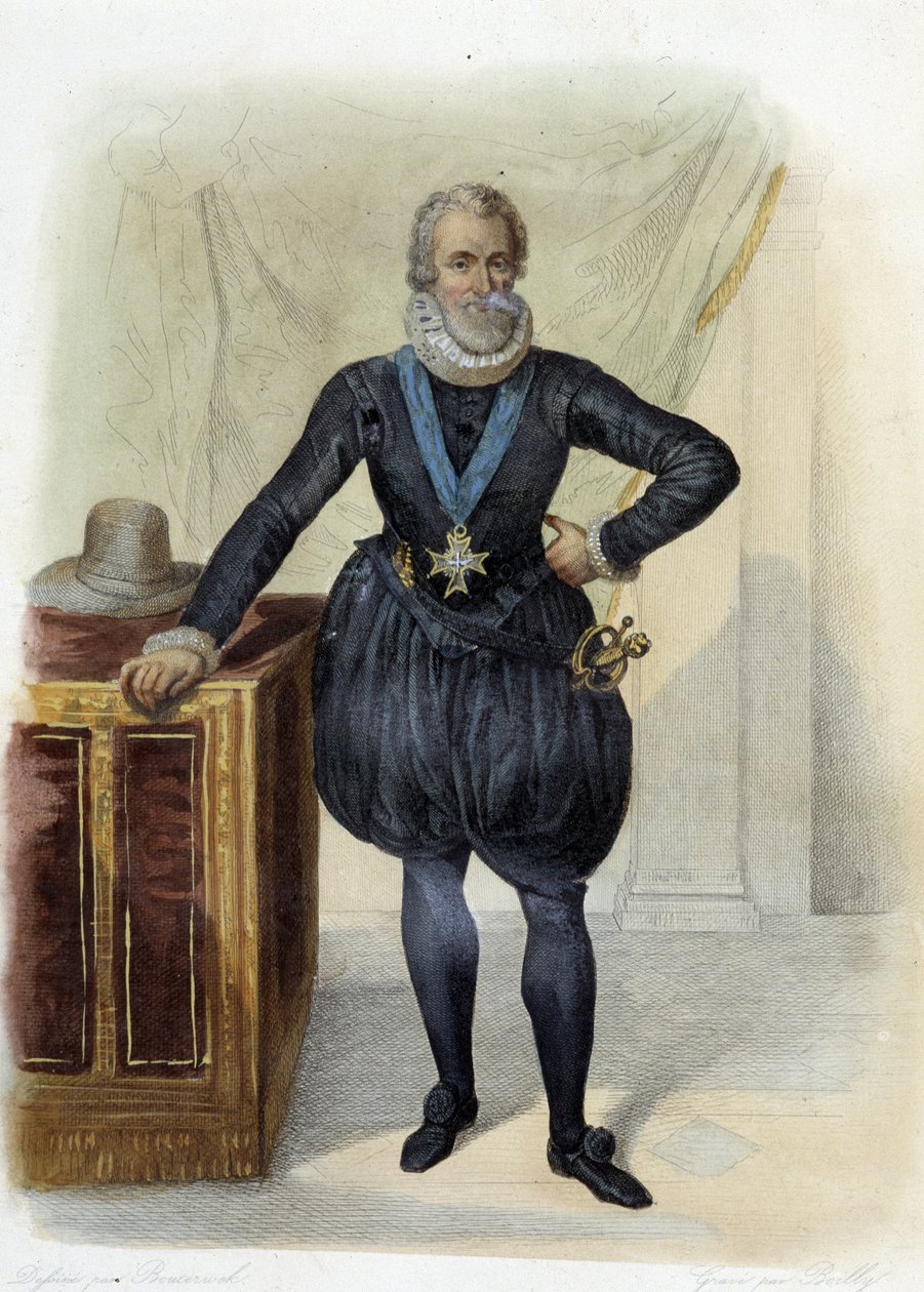 صورة هنري الرابع ، ملك فرنسا (1553-1610) - في "" Le Plutarque francais "، إد مينشيت بواسطة المدرسة الفرنسية