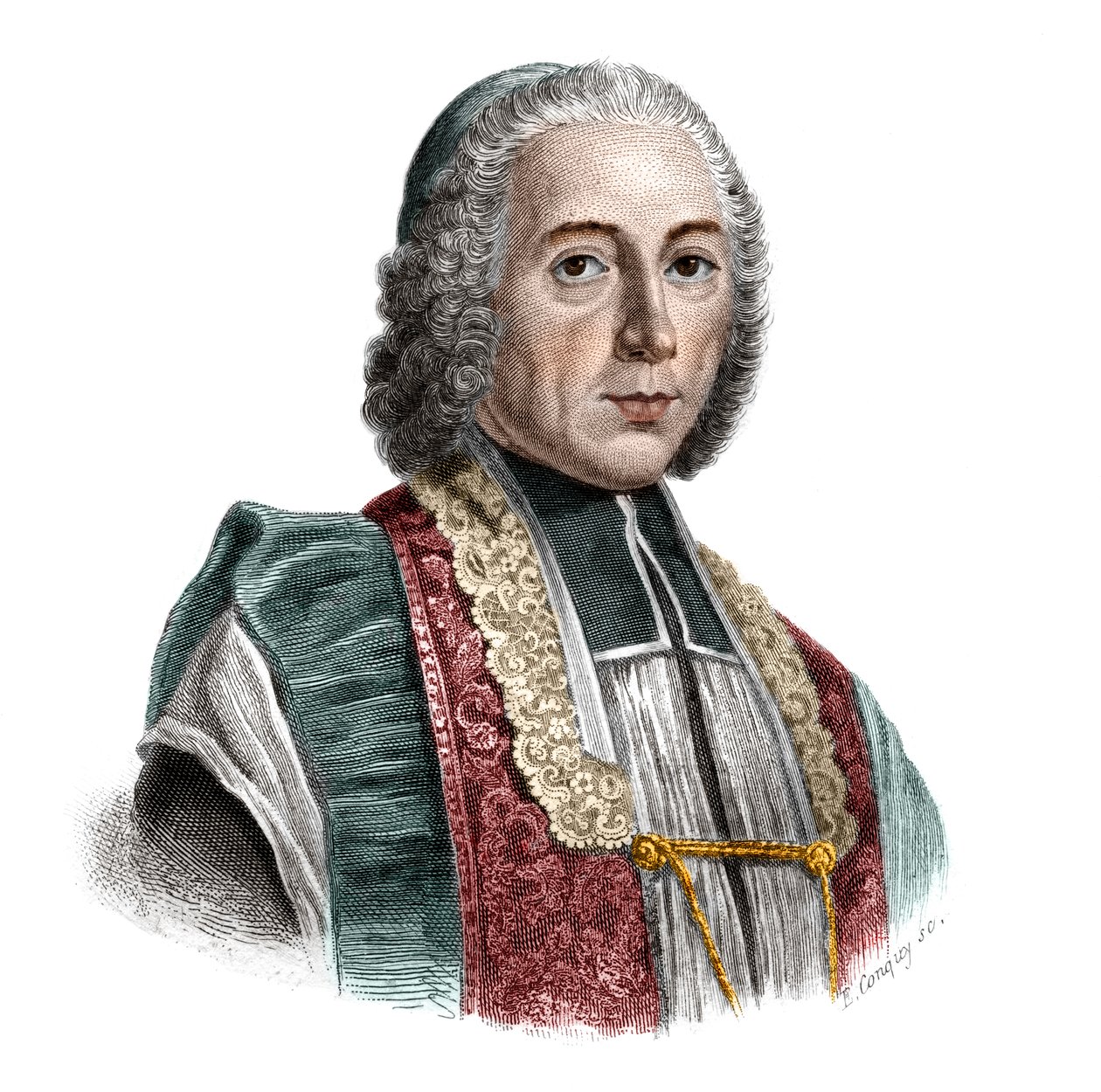 صورة لجاك دينيس كوشين (1726-1783) مؤسس هوبتال سانت جاك. بواسطة المدرسة الفرنسية
