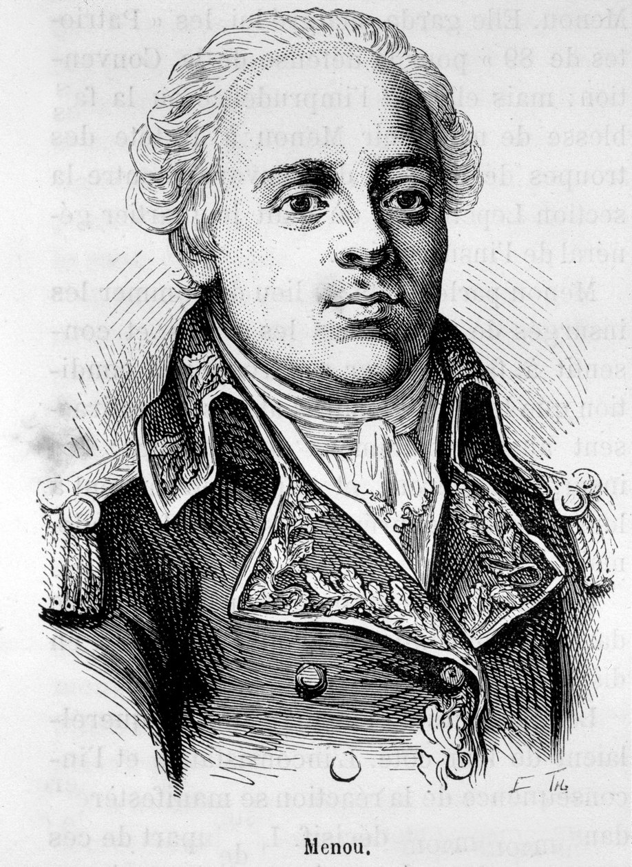 صورة جاك فرانسوا مينو ، بارون دو بوساي ، الجنرال الفرنسي (1750-1810) - في "L'Histoire de France" "هنري مارتن بواسطة المدرسة الفرنسية