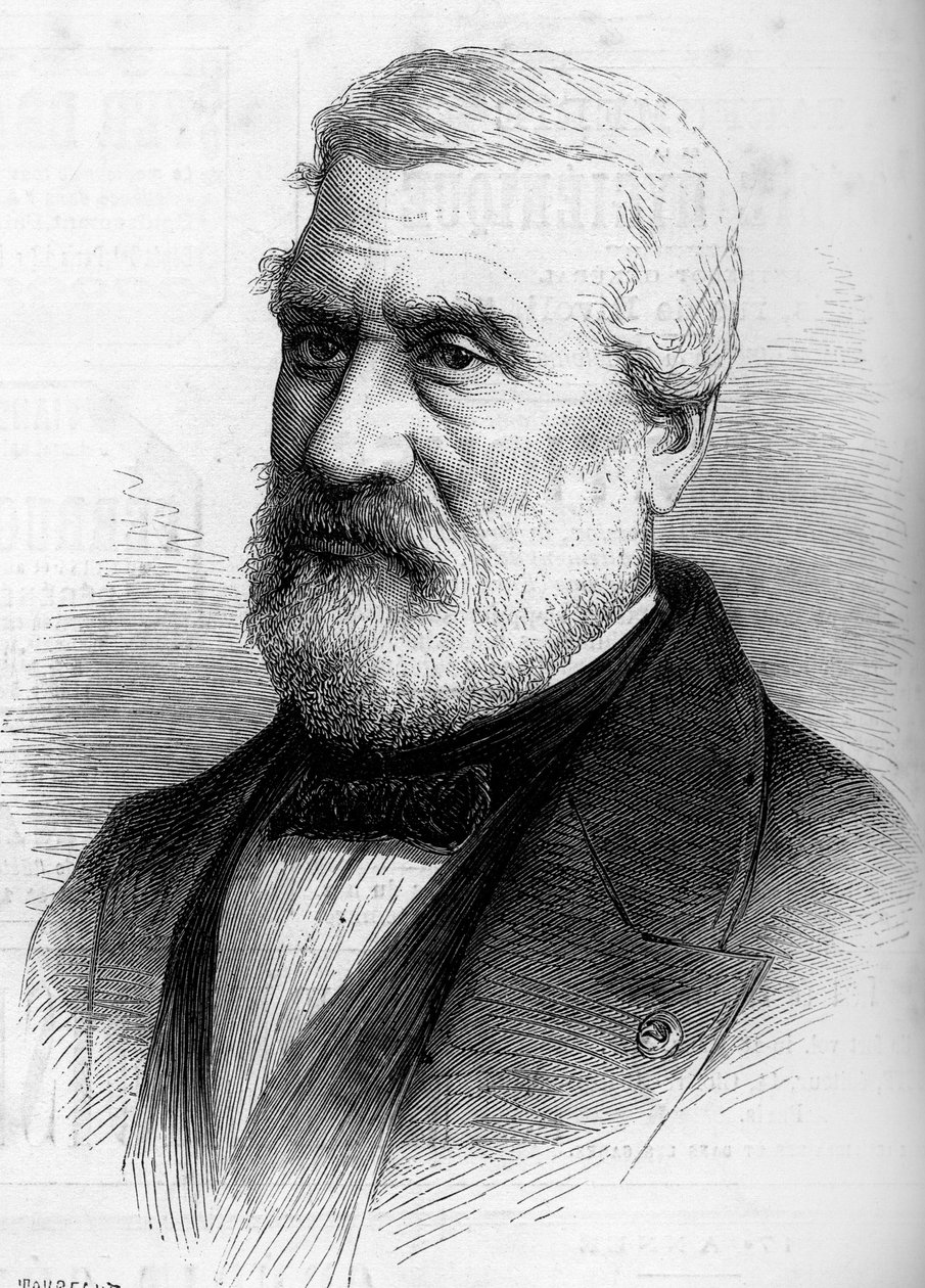 صورة جان أنطوان ثيودور ، بارون جودين (1802-1880) ، رسام فرنسي. نقش في "" Le Monde Illustré "" رقم 1206 بتاريخ 8 أبريل 1880. بواسطة المدرسة الفرنسية