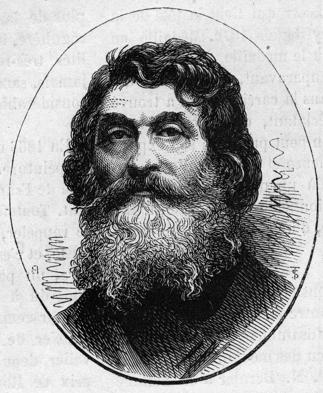 صورة جان بابتيست بول كابيه (1815-1876) ، نحات فرنسي. نقش في "" Le Monde Illustré "" رقم 890 بتاريخ 2 مايو 1874. بواسطة المدرسة الفرنسية