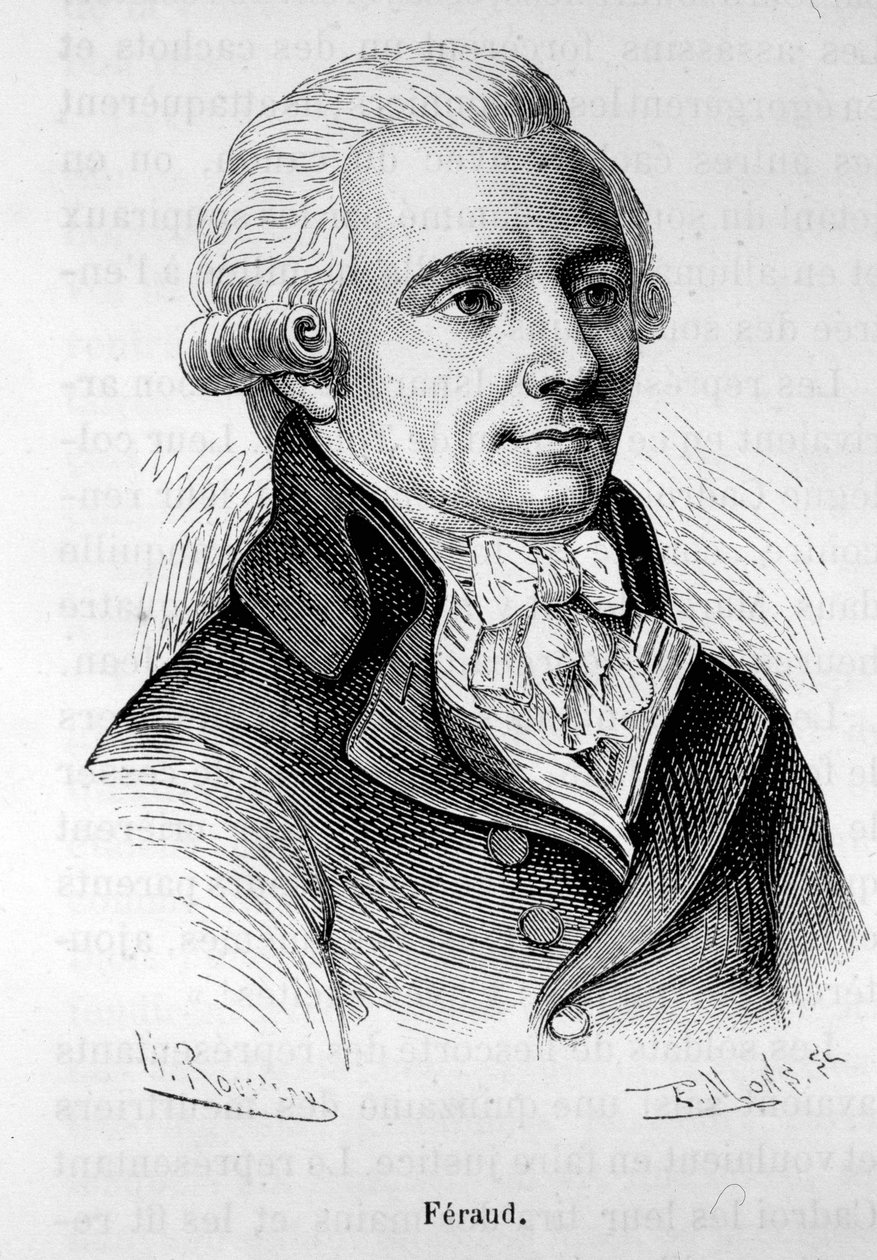 صورة جان فيرود (أو فيرو) ، سياسي فرنسي (1764-1795) - في "L'Histoire de France" "هنري مارتن بواسطة المدرسة الفرنسية