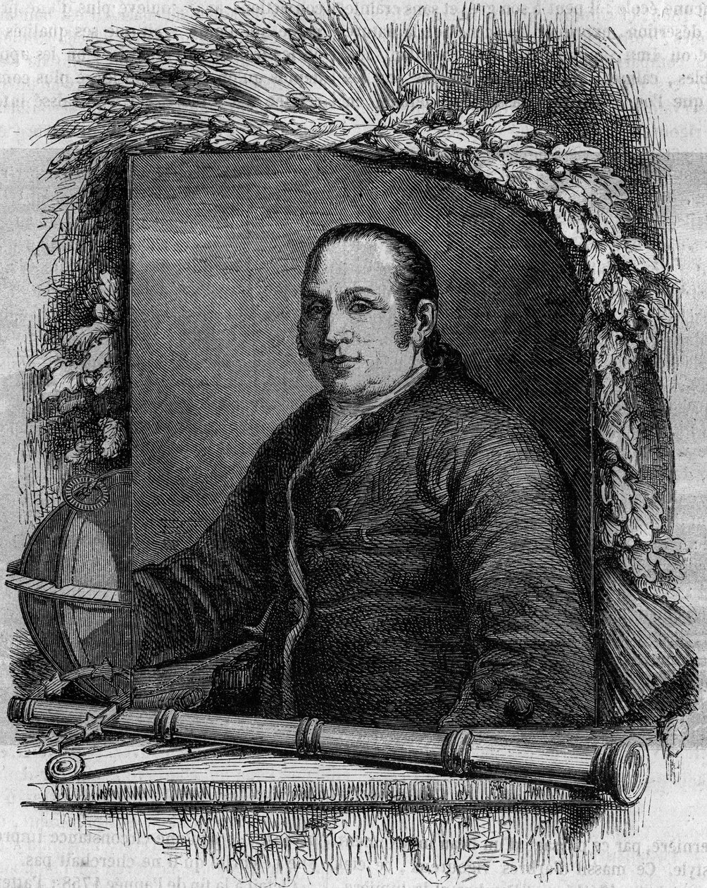 صورة جان جورج (يوهان جورج) باليتسش (1723-1788) ، عالم الفلك الألماني. نقش في "Le Magasin الخلابة" بواسطة المدرسة الفرنسية