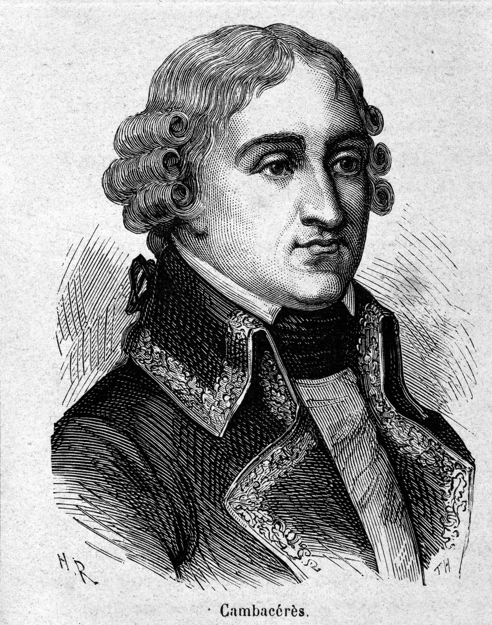 صورة جان جاك ريجيس دي كامباسيريس ، دوق بارما ، رجل قانون وسياسي فرنسي (1753-1824) - نقش - في "L'Histoire de France" "لهنري مارتن بواسطة المدرسة الفرنسية