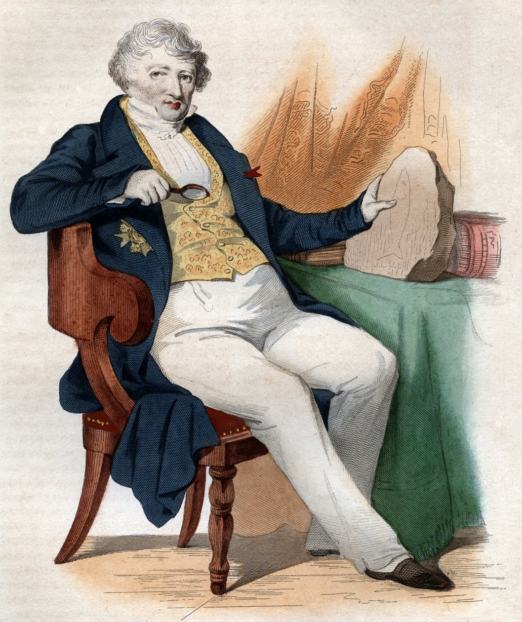 صورة لجين ليوبولد نيكولاس فريدريك كوفير المعروف باسم جورج كوفير (1769-1832) ، عالم الطبيعة الفرنسي وطبيب الحيوان. بواسطة المدرسة الفرنسية