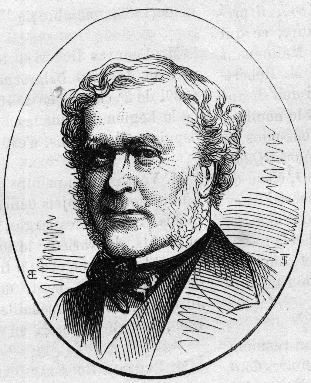 صورة لجوزيف لويس دوك (1802-1879) ، مهندس معماري فرنسي. نقش في "" Le Monde Illustré "" رقم 890 بتاريخ 2 مايو 1874. بواسطة المدرسة الفرنسية