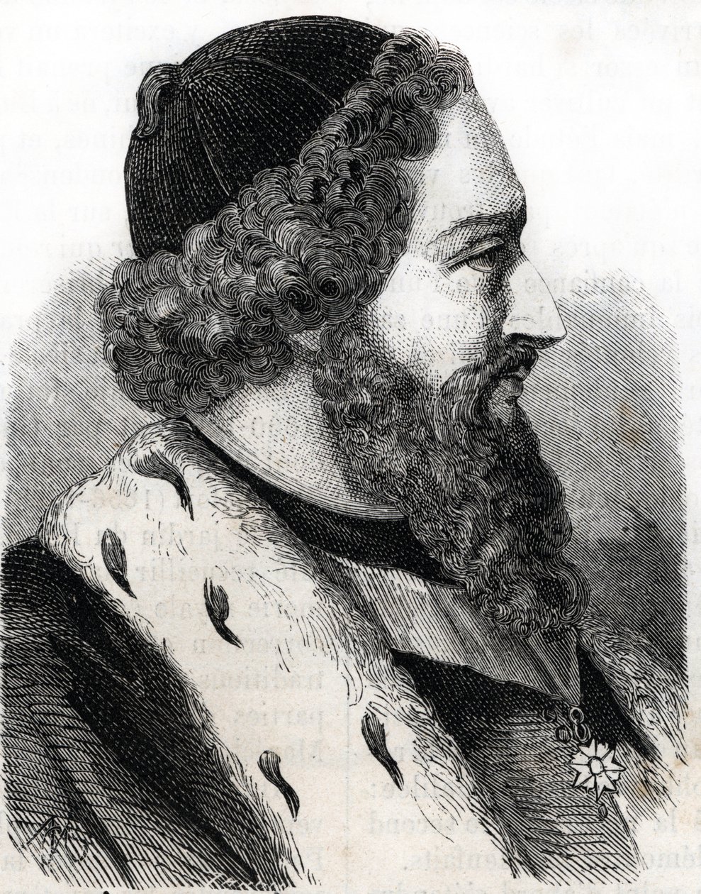 Portrait of Joseph Pitton de Tournefort (1656-1708) (engraving) بواسطة المدرسة الفرنسية
