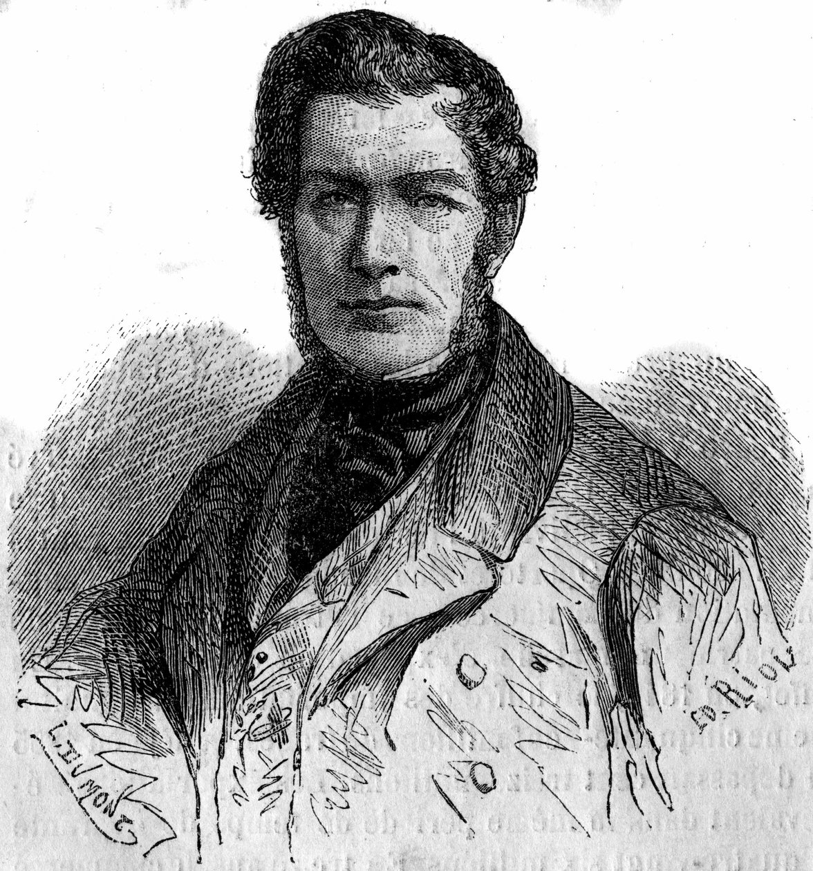 صورة لجول لويس فيليب كونيه (1798-1860) ، رسام فرنسي. نقش في "" Le Monde Illustré "" رقم 158 بتاريخ 21 أبريل 1860. بواسطة المدرسة الفرنسية