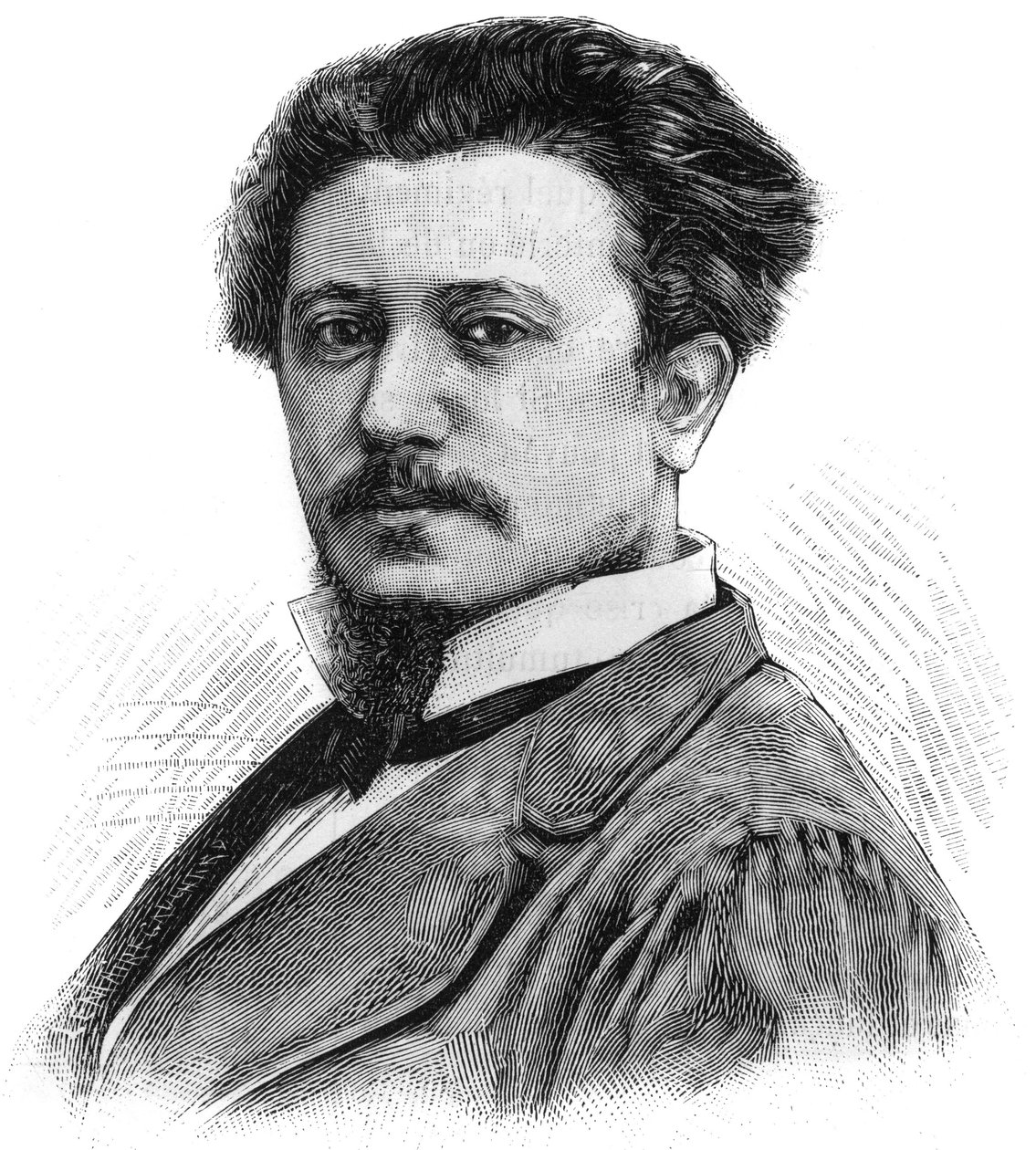 صورة لكارل دوبيني (1846-1886) ، رسام فرنسي. نقش في "" Le Monde Illustré "" ، 5 يونيو بواسطة المدرسة الفرنسية