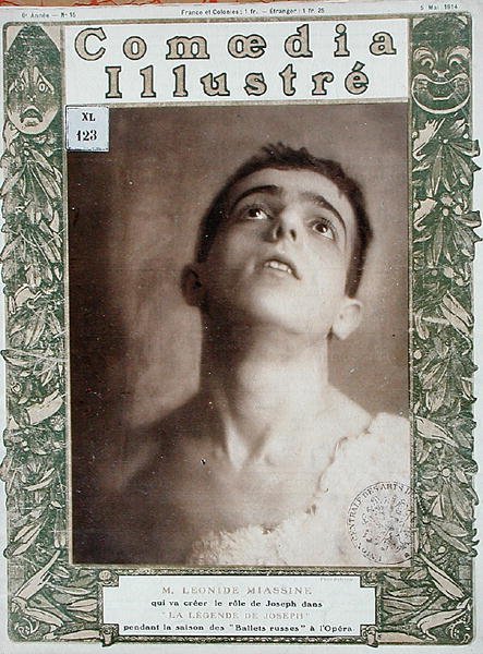 صورة ليونيد ماسين (1895-1979) ، رسم توضيحي للغلاف من مجلة 'Comedia Illustre' ، الخامس من مايو 1914 (لون ليثو) بواسطة المدرسة الفرنسية