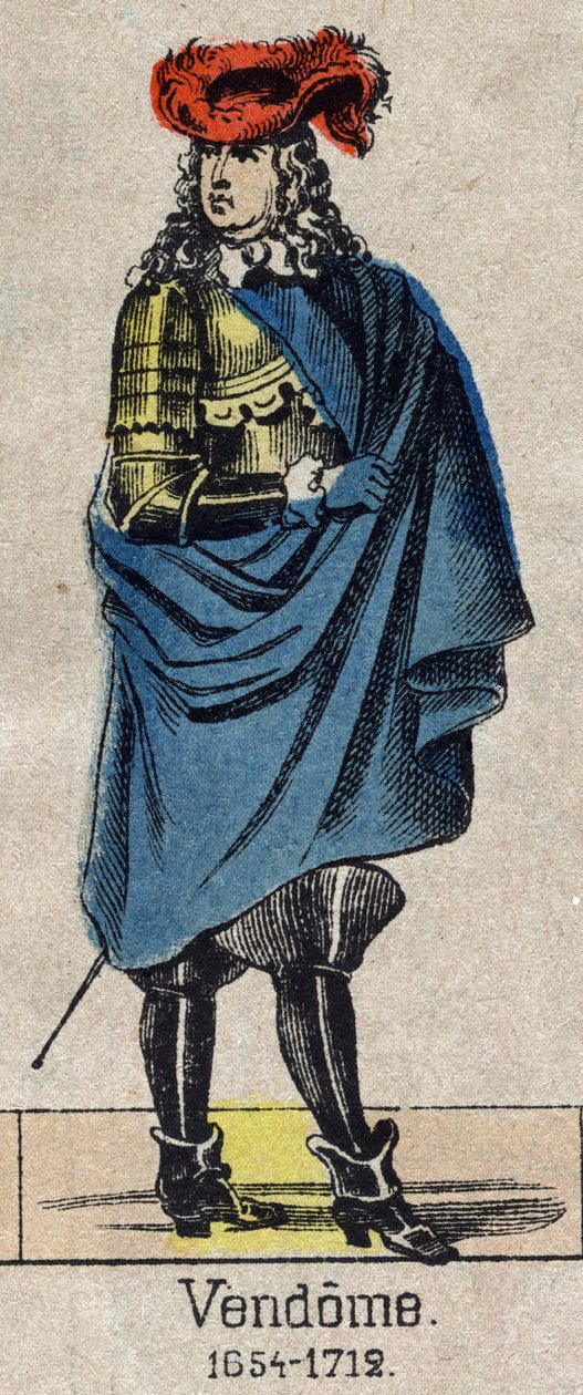 صورة لويس جوزيف (لويس جوزيف) دي بوربون (1645-1712) المعروفة باسم غراند فاندوم ، دوق بنتيفري وميركوير ، ثم دوق فاندوم وزوج من فرنسا. صورة إبينال من نهاية القرن التاسع عشر. بواسطة المدرسة الفرنسية