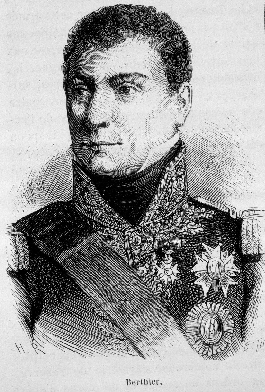 صورة لويس ألكسندر (لويس ألكسندر) بيرتييه ، الفرنسية ماريشال (1753 - 1815) - في "" L'Histoire de France "" لهنري مارتن بواسطة المدرسة الفرنسية