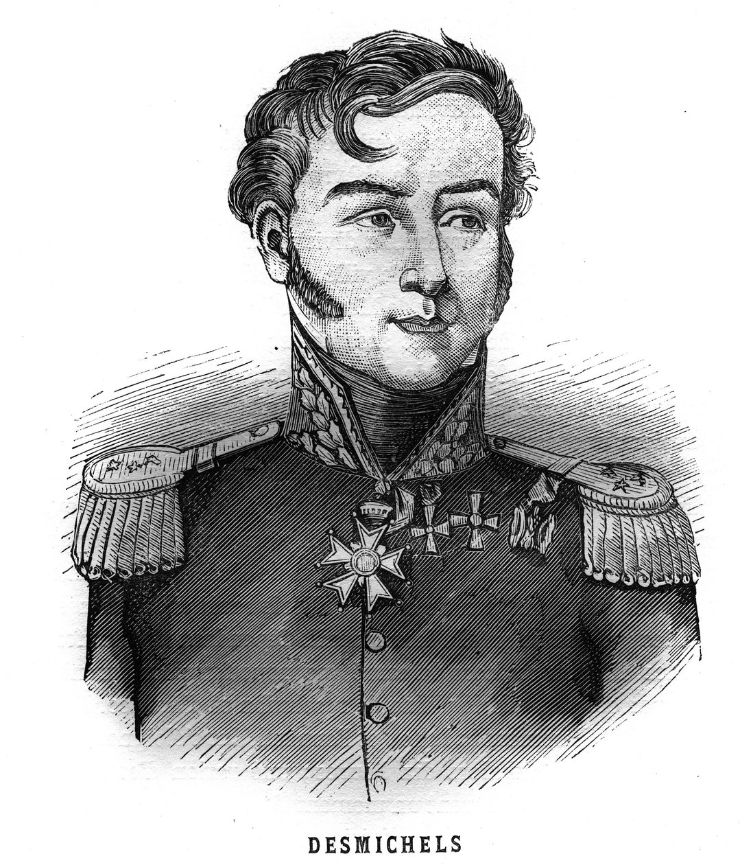 صورة لويس الكسيس ديسميكل ، الجنرال الفرنسي (1779-1845). نقش في "Les Illustrations De L'armee Francaise de 1789 a 1880" بواسطة المدرسة الفرنسية