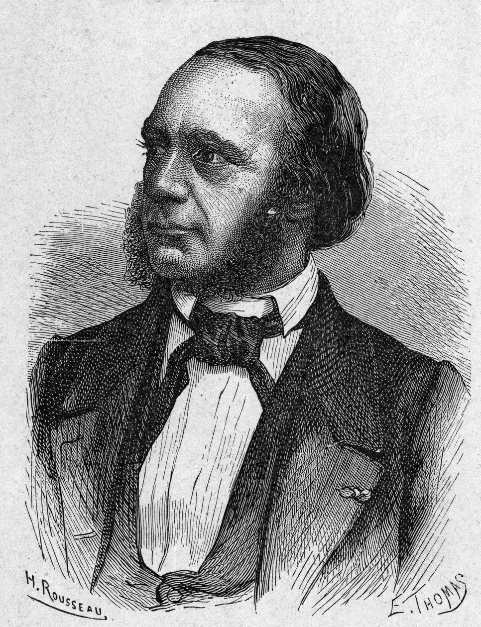 صورة لويس بريجيه (1804 - 1883) ، صانع ساعات ومخترع جهاز التلغراف - في ألبوم de la Science ؛ علماء لامعون الاكتشافات العظيمة "" "1896. بواسطة المدرسة الفرنسية