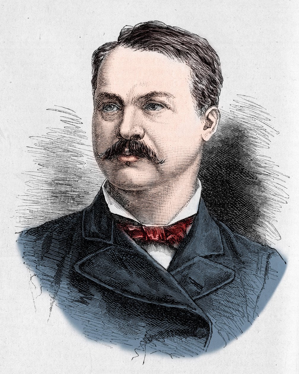 صورة لويس أونوريه (لويس هونور) فريشيت (1839-1908) ، شاعر وكاتب مسرحي كندي. نقش تشارلز جورج في "" Le Monde Illustré "رقم 1328 بتاريخ 9 سبتمبر 1882. بواسطة المدرسة الفرنسية