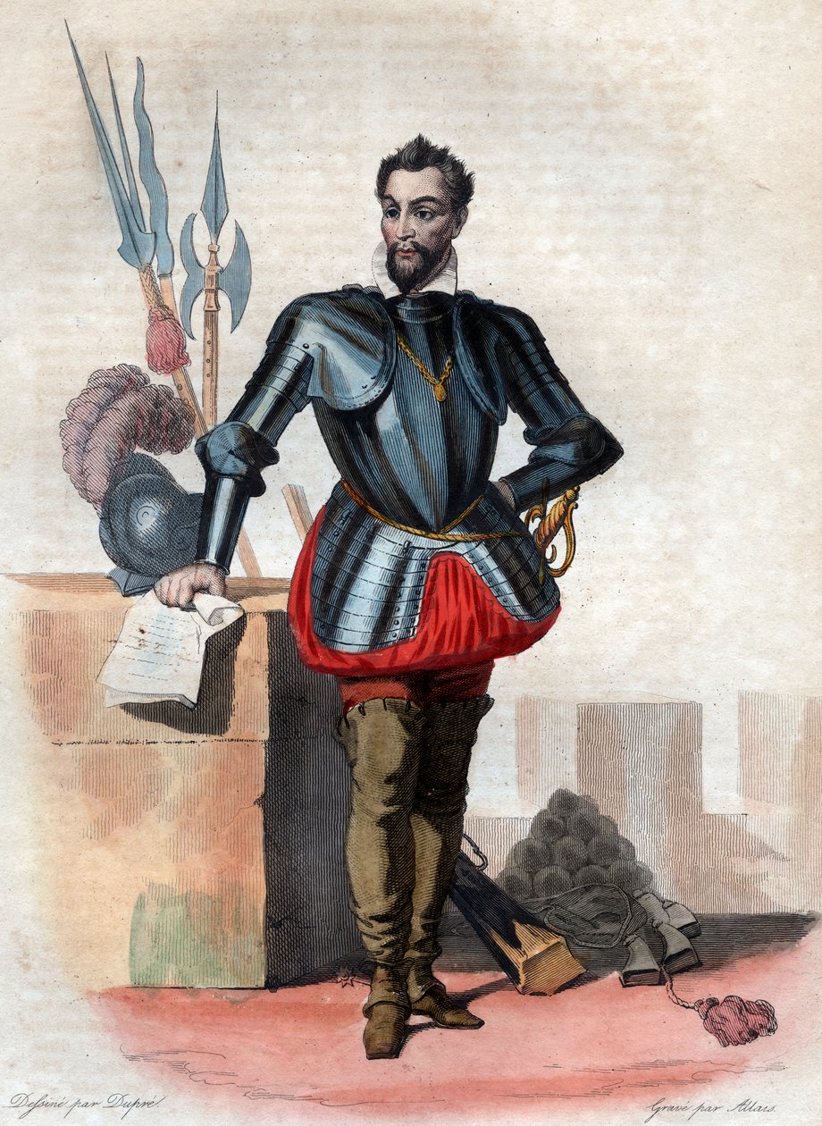 صورة لويس الأول دي بوربون ، أمير كوندي (1530-1569) ، القائد العام والجنرال. بواسطة المدرسة الفرنسية