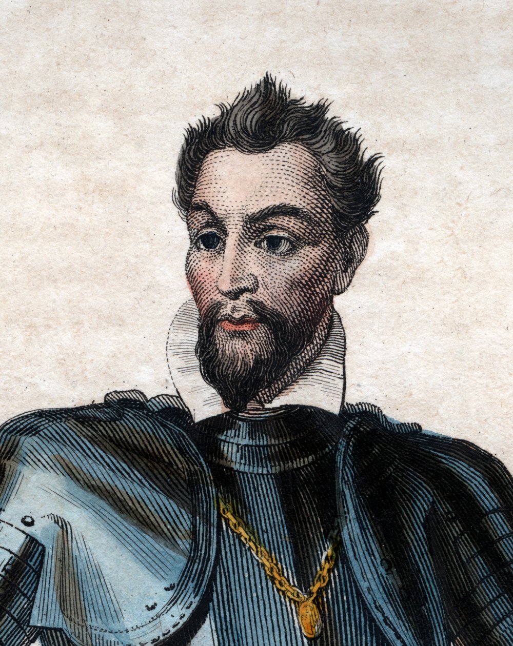 صورة لويس الأول دي بوربون ، أمير كوندي (1530-1569) ، القائد العام والجنرال. بواسطة المدرسة الفرنسية