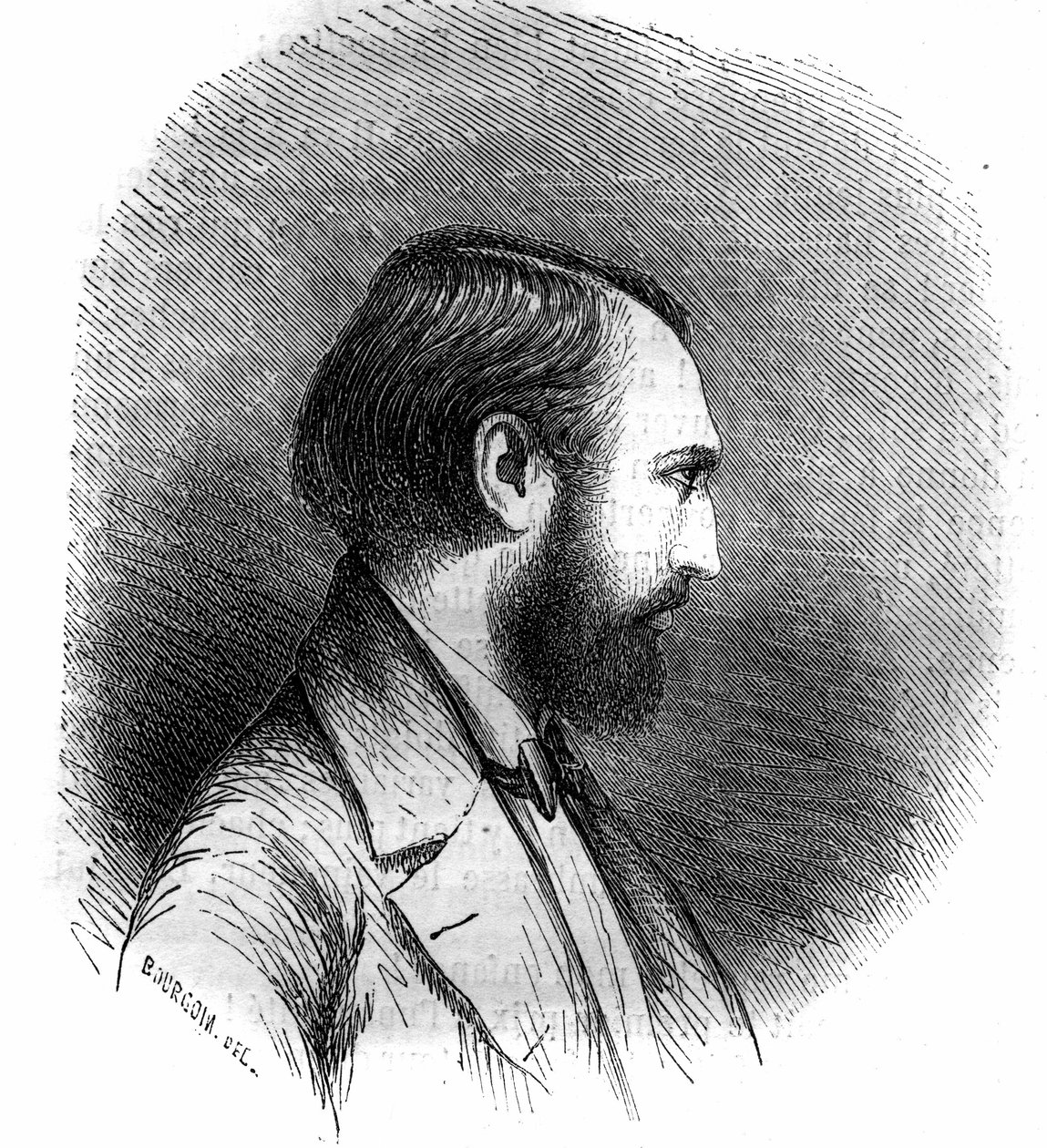 صورة لويس لاكومب (Trouillon Lacombe ، Trouillon-Lacombe) (1818-1884) ، الملحن الفرنسي. نقش من 1852. بواسطة المدرسة الفرنسية