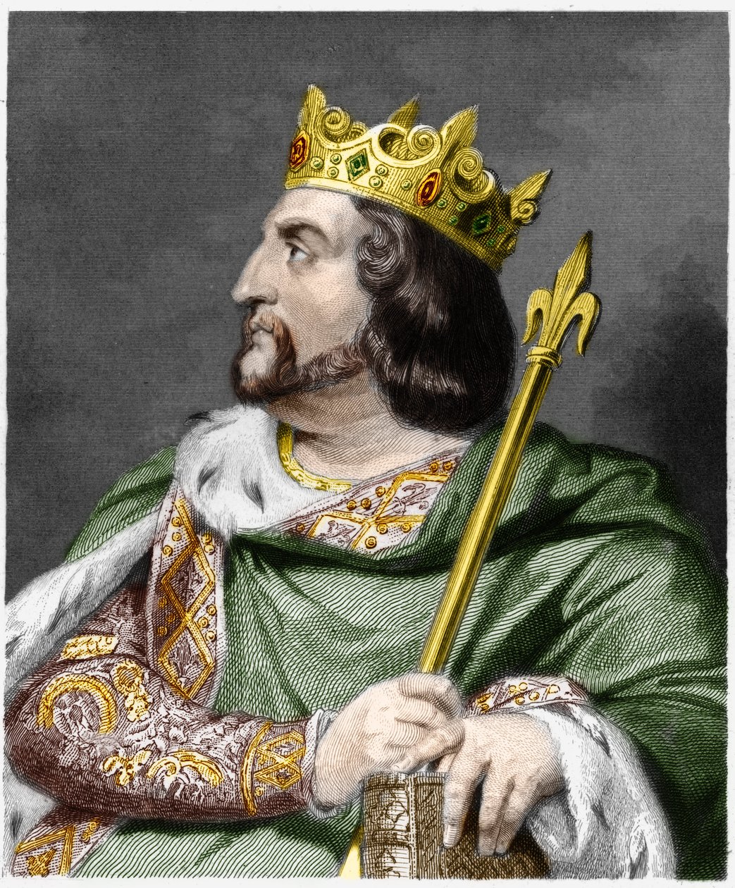 صورة لويس السادس لو جروس (1081-1137) ، ملك فرنسا - في "" Histoire des Francais "" للافالي ، نقش ، بدون تاريخ. بواسطة المدرسة الفرنسية