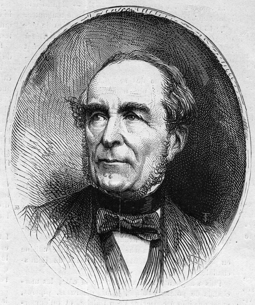 صورة لويس فيتيه (1802-1873) ، سياسي فرنسي. نقش في "" Le Monde Illustré "" رقم 844 بتاريخ 13 يونيو 1873. بواسطة المدرسة الفرنسية
