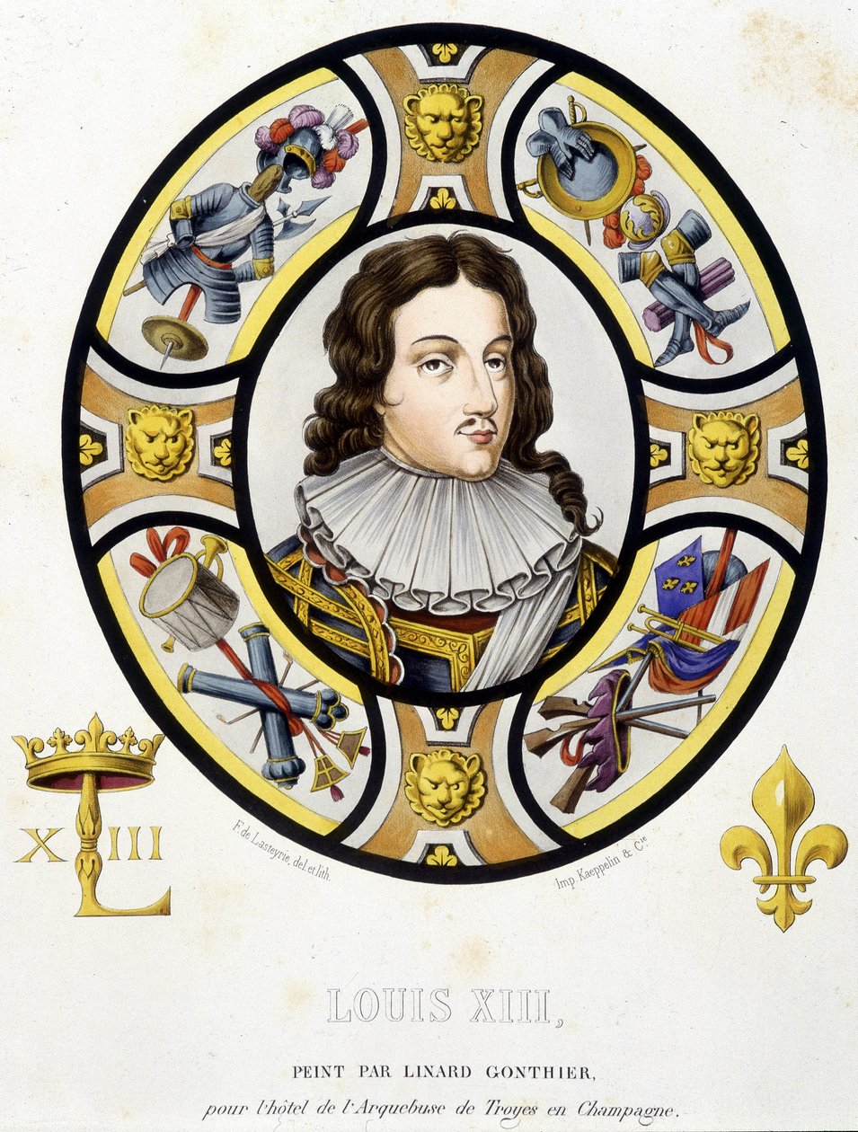 صورة لويس الثالث عشر ملك فرنسا (1601-1643). Fac simile d