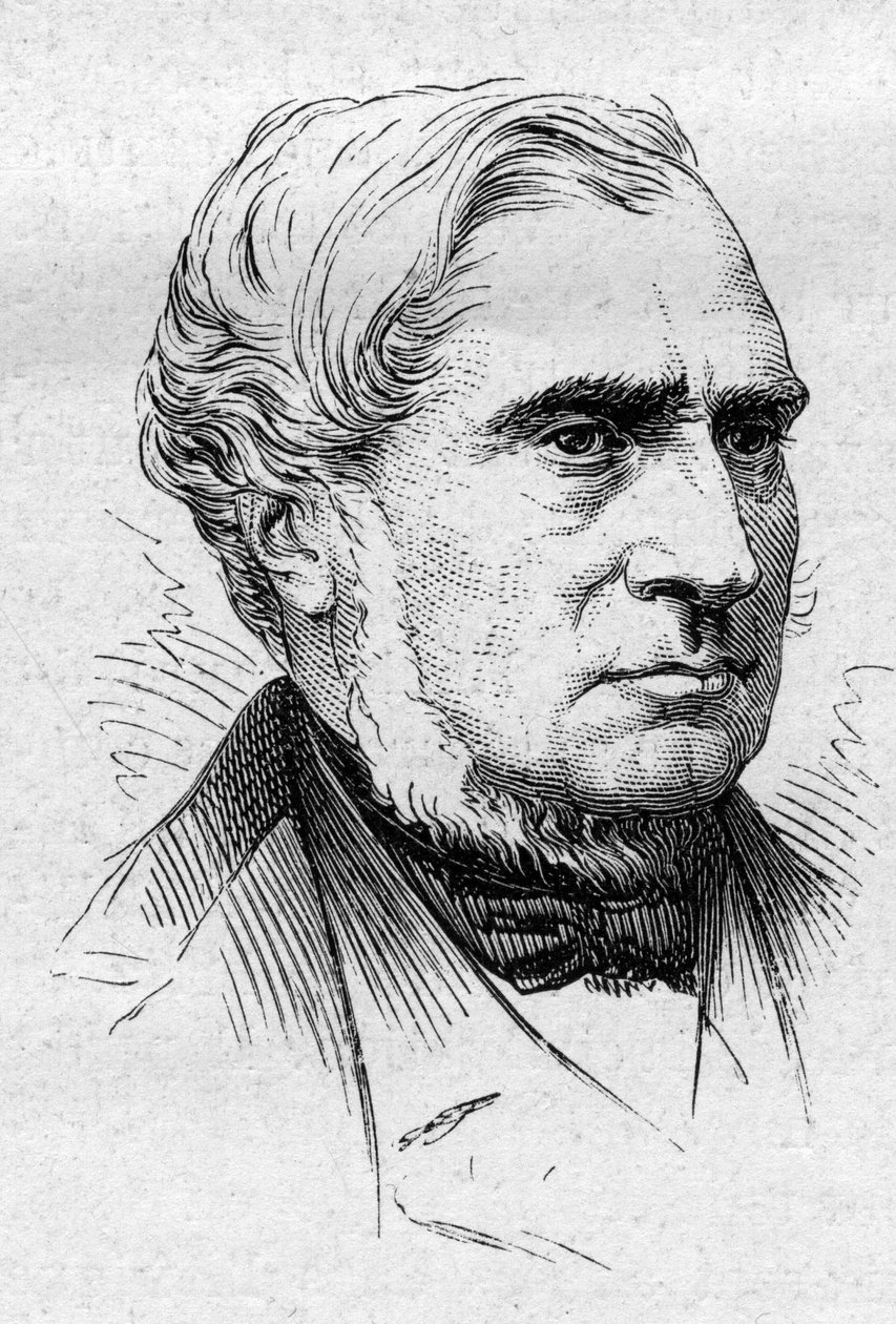 صورة لويس دي كارن (1804-1876) ، سياسي وأكاديمي فرنسي. نقش في "" Le Monde Illustré "" رقم 883 بتاريخ 14 مارس 1874. بواسطة المدرسة الفرنسية