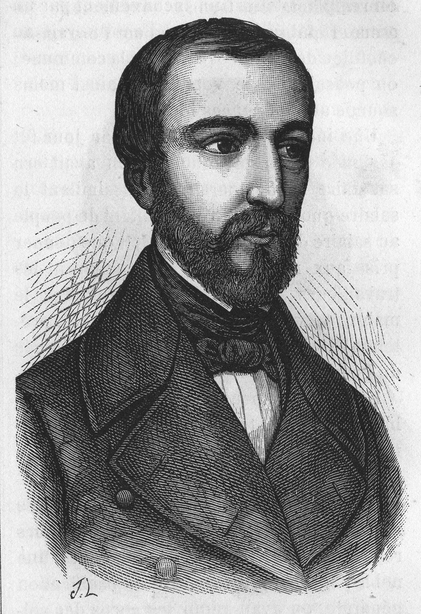 صورة م. دي فالوكس ، سياسي فرنسي (1811 - 1886). نقش من L