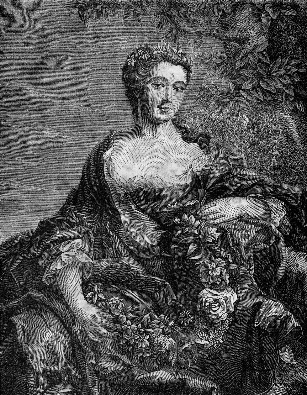 صورة مدام دي شاتورو ، ماري آن دي ميللي نيسل (1717-1744) ، المفضلة للملك لويس الخامس عشر. نقش في "تاريخ الدعارة والفجور بين جميع شعوب العالم من العصور القديمة وحتى يومنا هذا" للدكتور ث. -F. ديبريه. 1879. بواسطة المدرسة الفرنسية