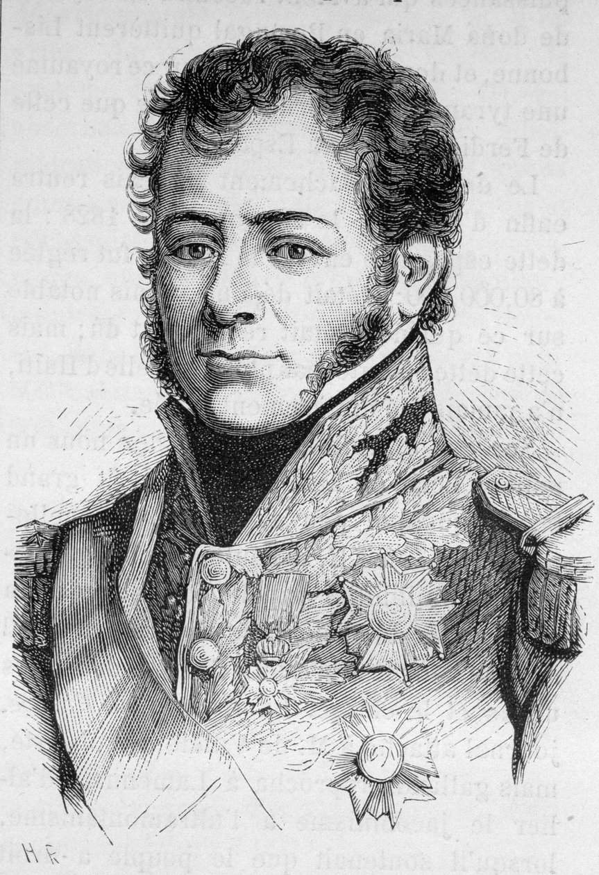 صورة ميزون ، ماريشال دو فرانس (1771 - 1840) - في "" تاريخ فرنسا "" هنري مارتن بواسطة المدرسة الفرنسية