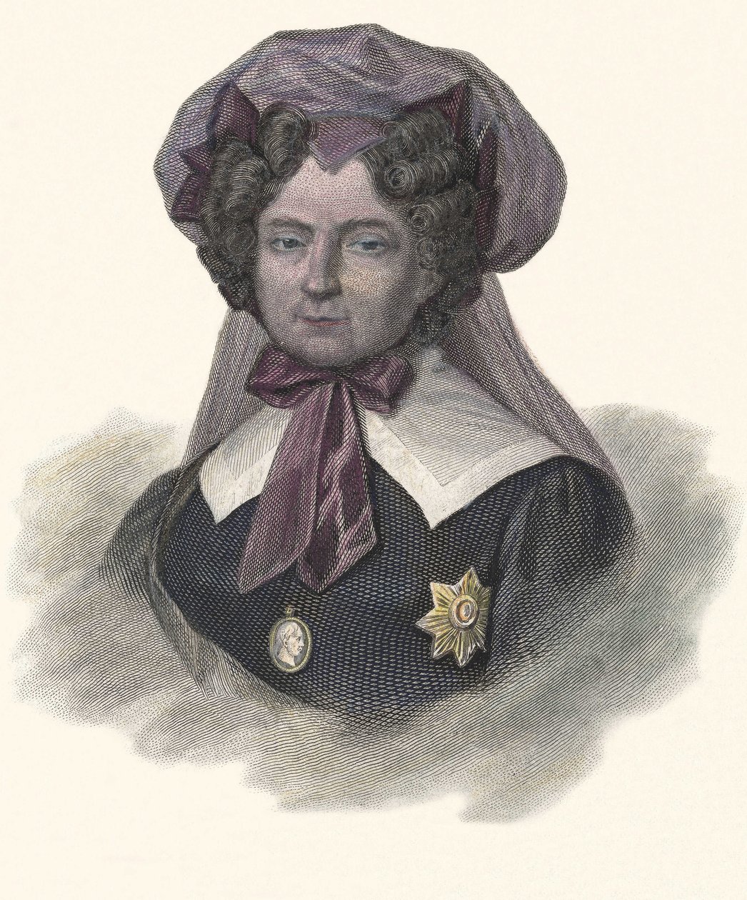 صورة ماريا فيدروفنا ، أميرة فورتيمبرج (1759-1828) ، إمبراطور روسيا. في "" صور الرجال النافعين "" بواسطة المدرسة الفرنسية