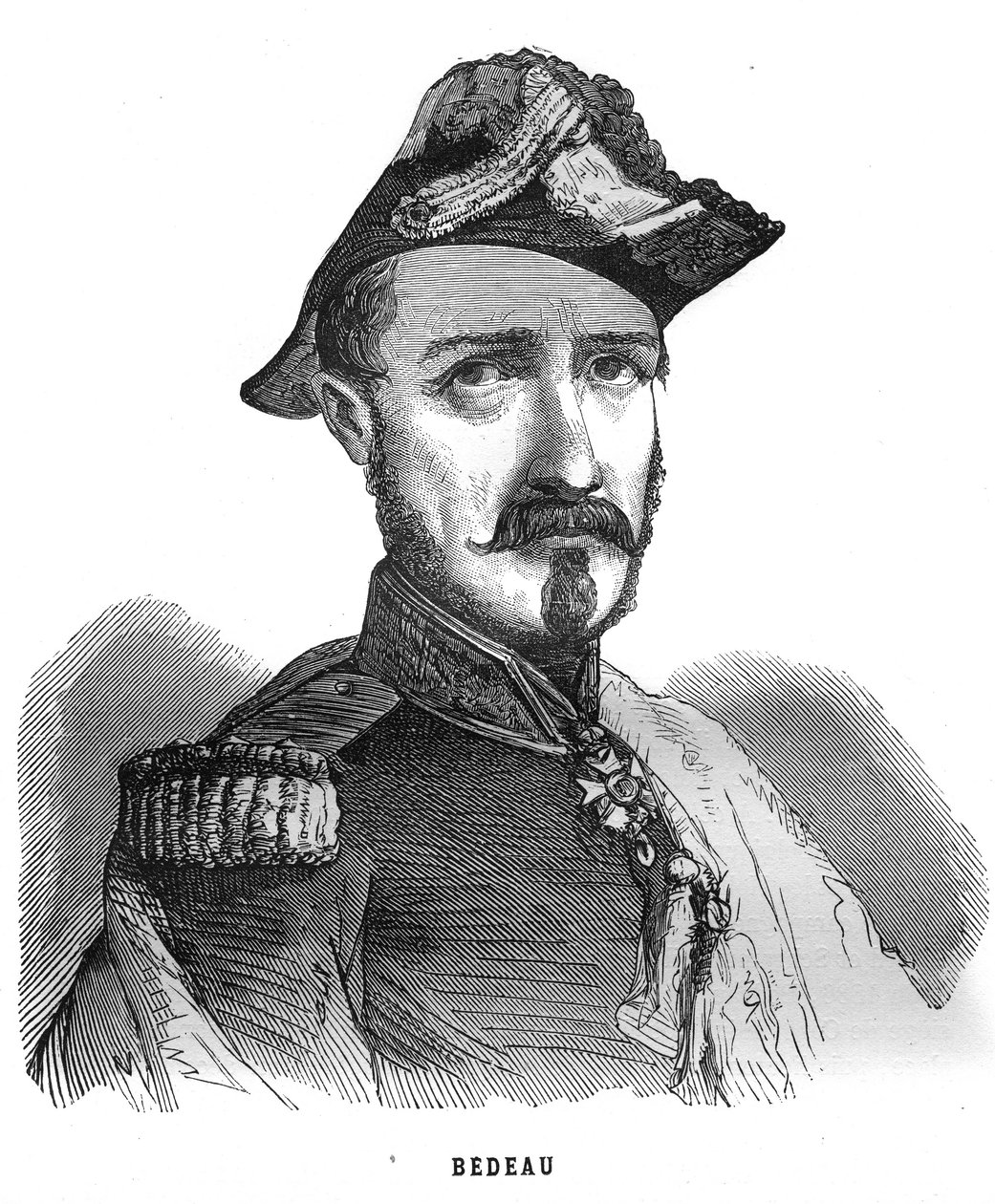 صورة لماري ألفونس بيدو ، جنرال فرنسي (1804-1863). نقش في "Les Illustrations De L'armee Francaise de 1789 a 1880" بواسطة المدرسة الفرنسية