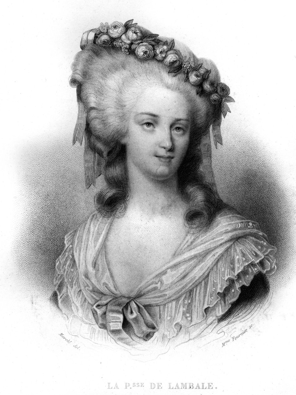 صورة لماري تيريز من سافوا كارينيان (1749-1792) ، أميرة لامبال - في "" الثورة الفرنسية "بقلم تيير. القرن ال 19 بواسطة المدرسة الفرنسية