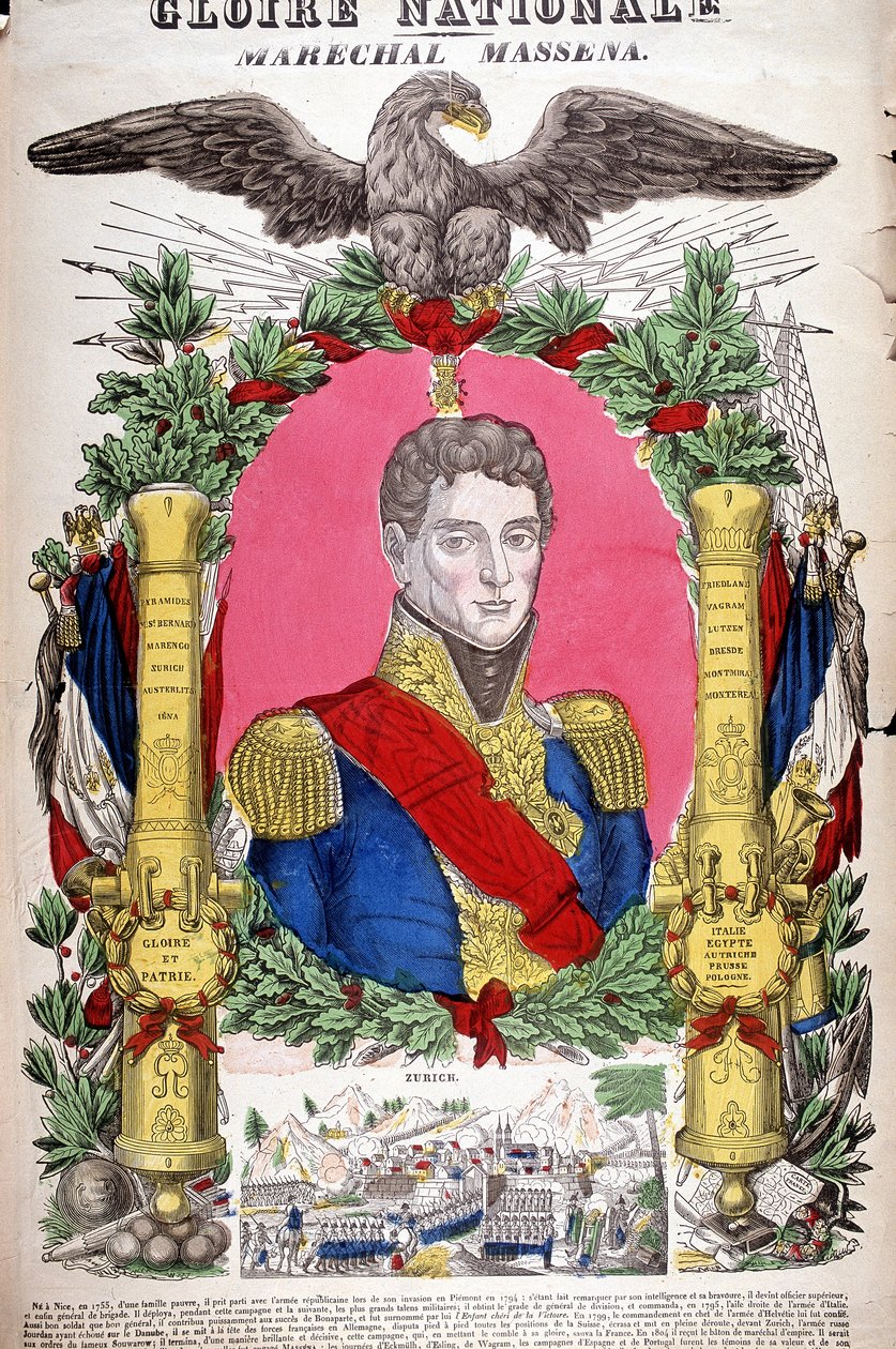 صورة للمارشال ماسينا (1756 - 1817). بواسطة المدرسة الفرنسية