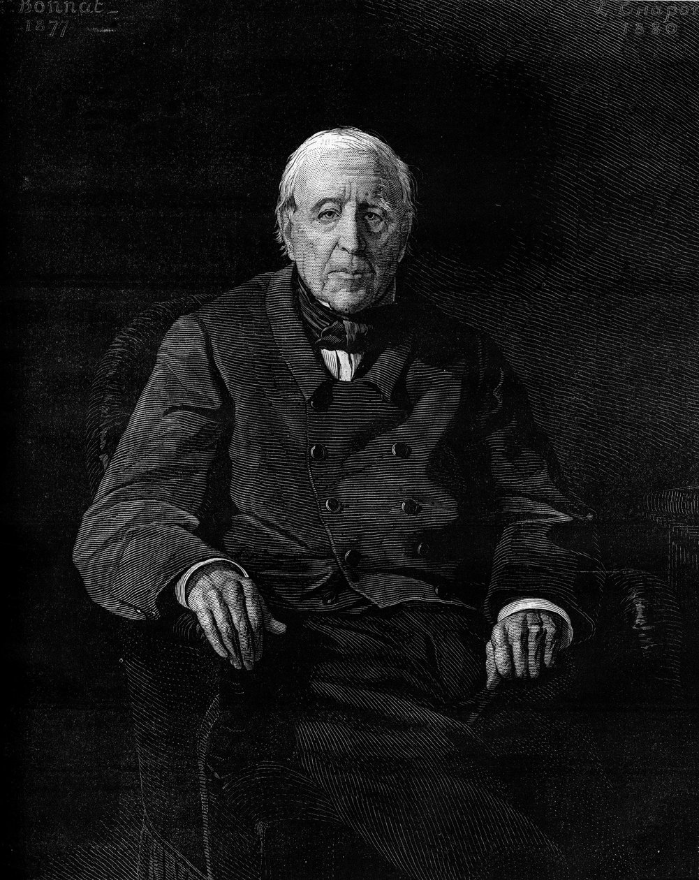 صورة لمارثي كاميل باشسون ، كونت مونتاليفيه (1801-1880) ، سياسي فرنسي. نقش في "" Le Monde Illustré "" رقم 1190 بتاريخ 17 يناير 1880. بواسطة المدرسة الفرنسية