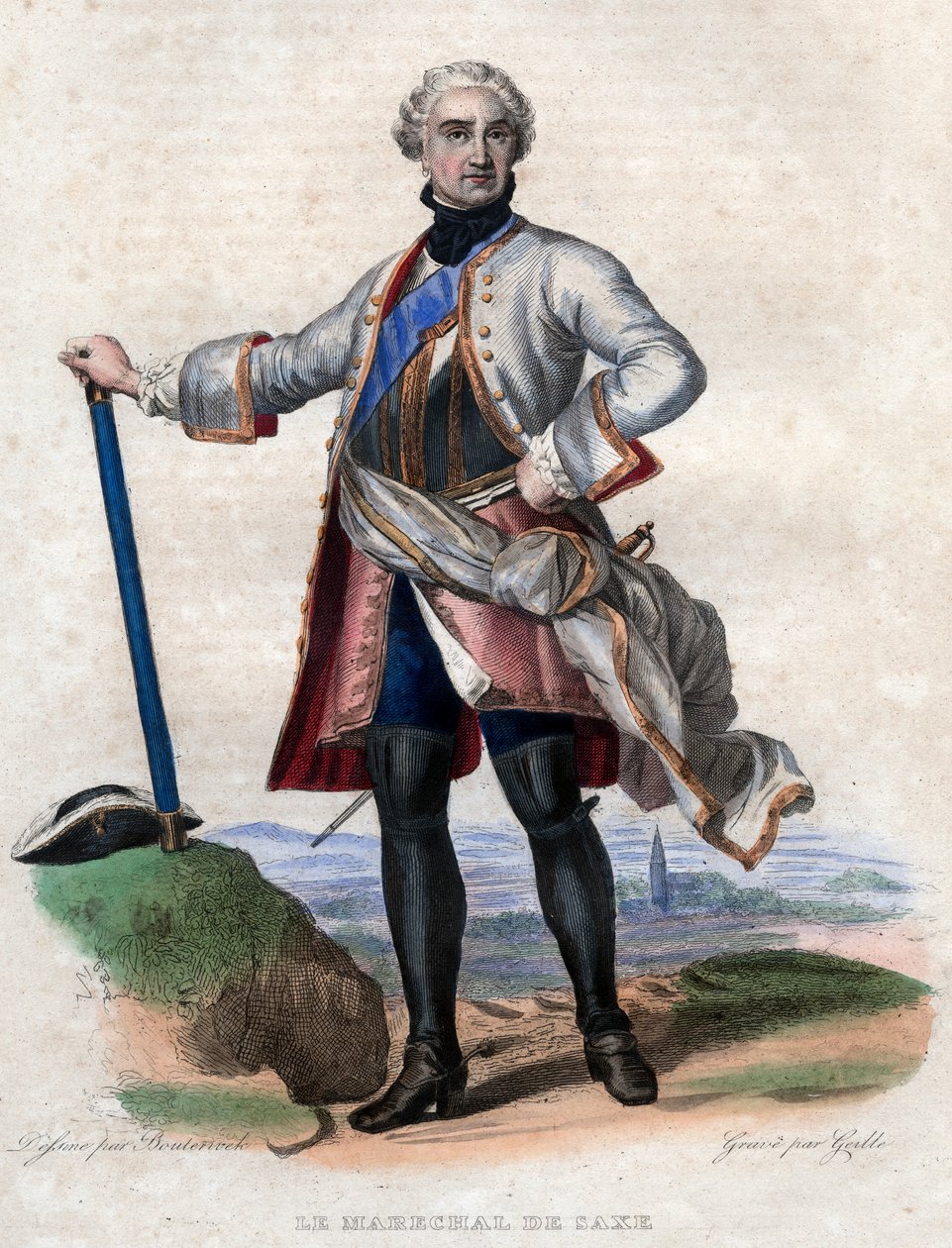 صورة موريس دي ساكس (1696-1750) ، الجيش الألماني في الخدمة الفرنسية والمارشال العام لفرنسا. بواسطة المدرسة الفرنسية