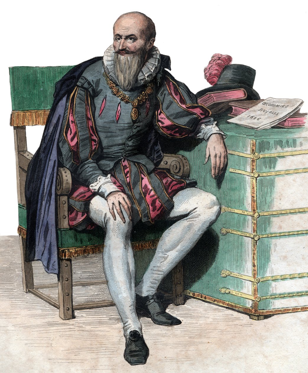 صورة لماكسيميليان دي بيتون ، دوق سولي (1559-1641) ، جندي ووزير فرنسي. بواسطة المدرسة الفرنسية