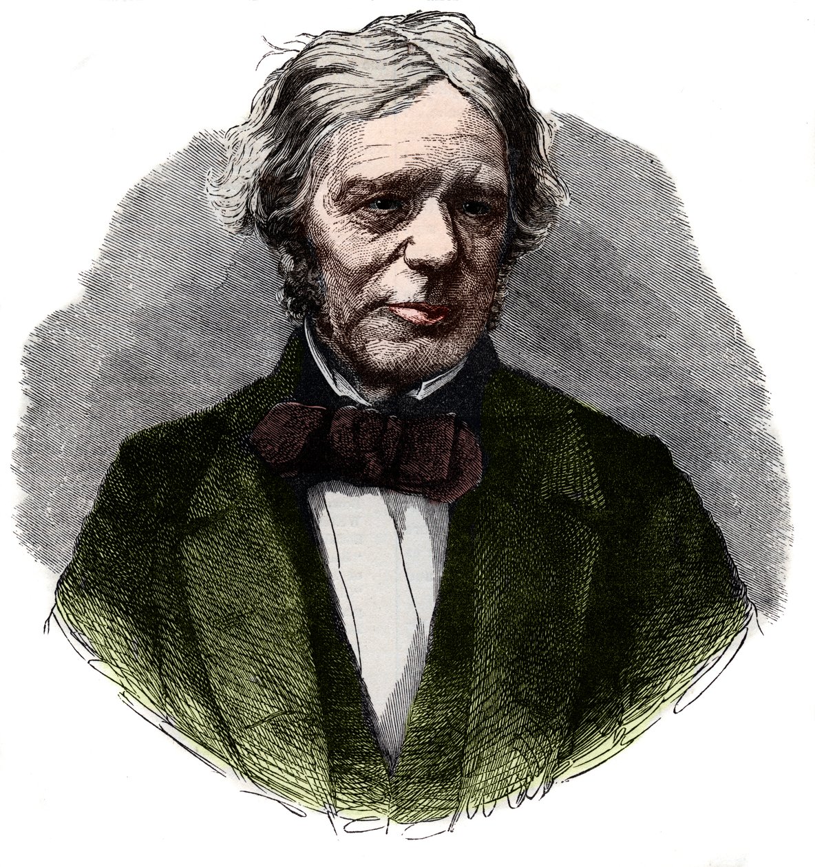 صورة لمايكل فاراداي (1791-1867) ، كيميائي وفيزيائي إنجليزي. بواسطة المدرسة الفرنسية