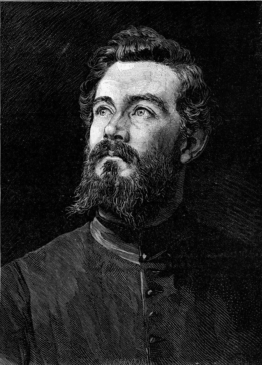 صورة ميشيل ألكسندر دبيزي (آبي دبيز) (1845-1879) ، رجل الكنيسة والرحالة الفرنسي. نقش في "" Le Monde Illustré "" رقم 1194 بتاريخ 14 فبراير 1880. بواسطة المدرسة الفرنسية
