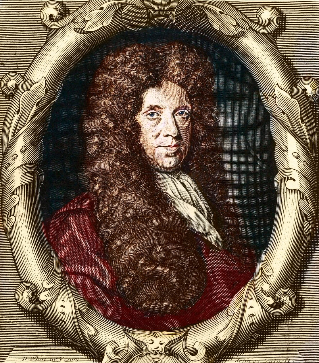 صورة نرميا جرو (1641-1721). عالم النبات الانجليزي. بواسطة المدرسة الفرنسية
