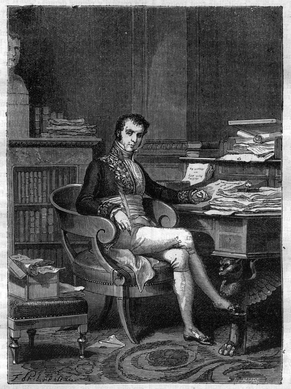 صورة لنيكولا فرانسوا مولين (1758-1850) ، سياسي فرنسي - في "تاريخ الإمبراطورية بعد تاريخ القنصلية" لأدولف تيير - 1879 - مجموعة خاصة بواسطة المدرسة الفرنسية