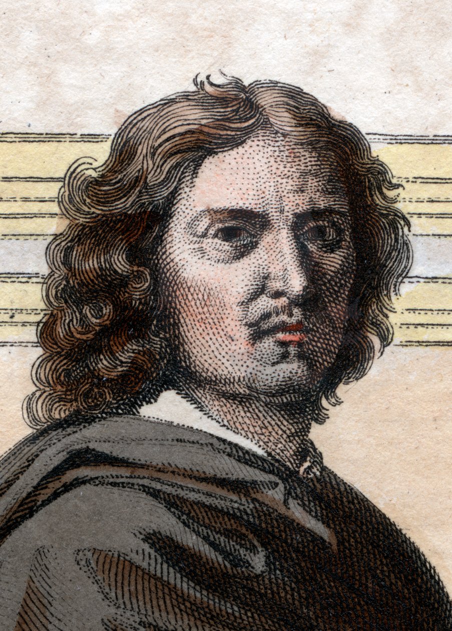 صورة لنيكولاس بوسين (1594-1665) ، رسام فرنسي. بواسطة المدرسة الفرنسية