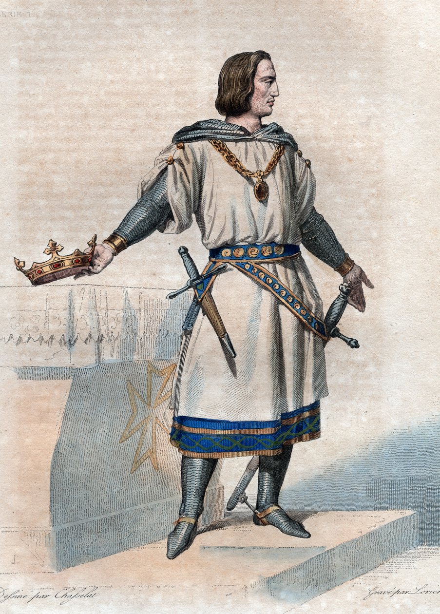 صورة فيليب الثاني أغسطس (1165-1223) ، ملك فرنسا. بواسطة المدرسة الفرنسية