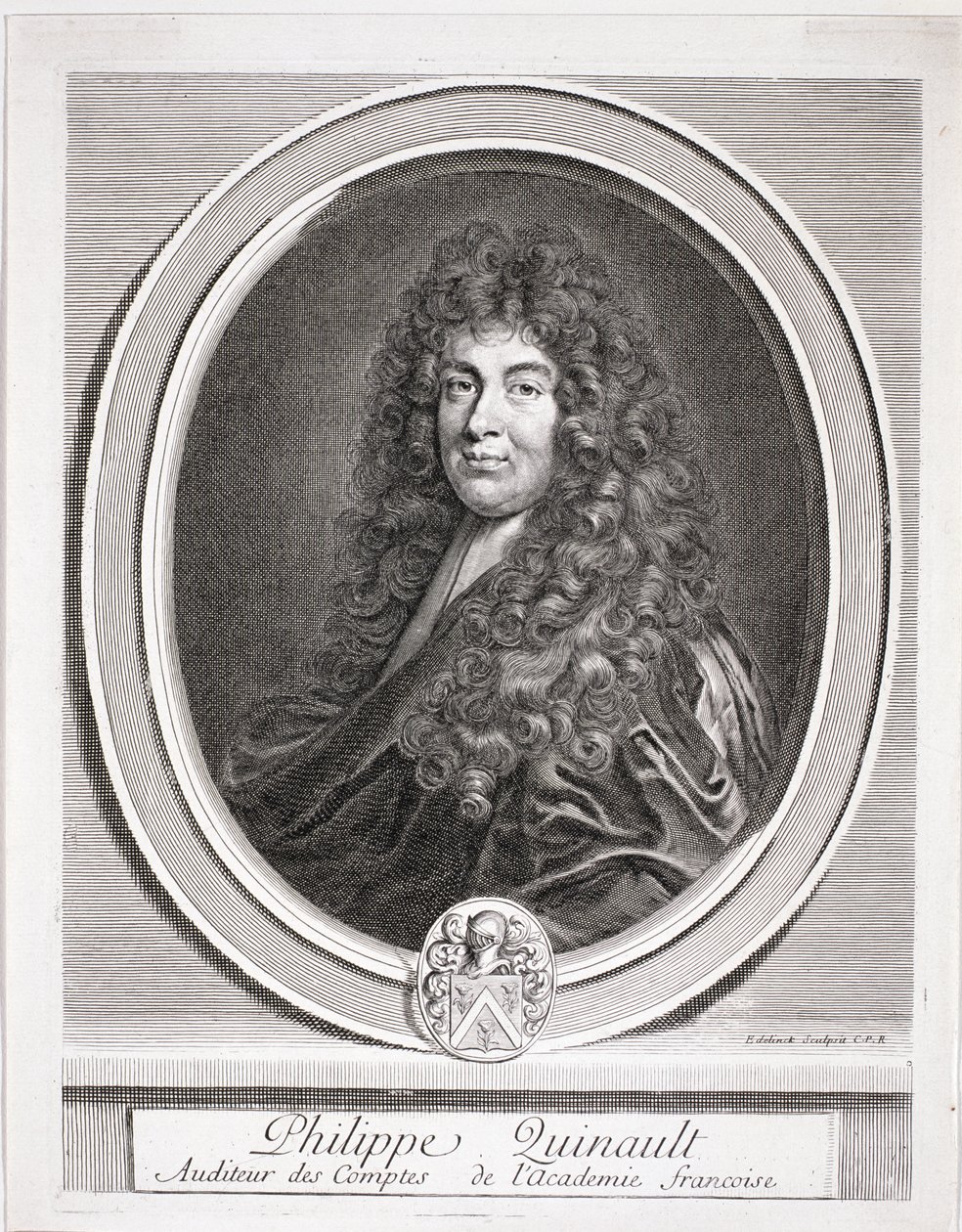 صورة فيليب كوينو (1635-88) بواسطة المدرسة الفرنسية