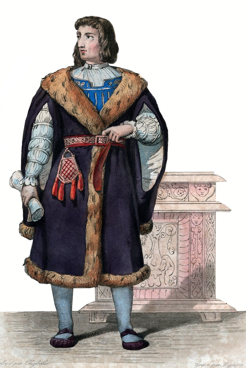 صورة فيليب دي كومينز (Commynes أو Comines) (1447-1511) ، كاتب ودبلوماسي فرنسي. بواسطة المدرسة الفرنسية