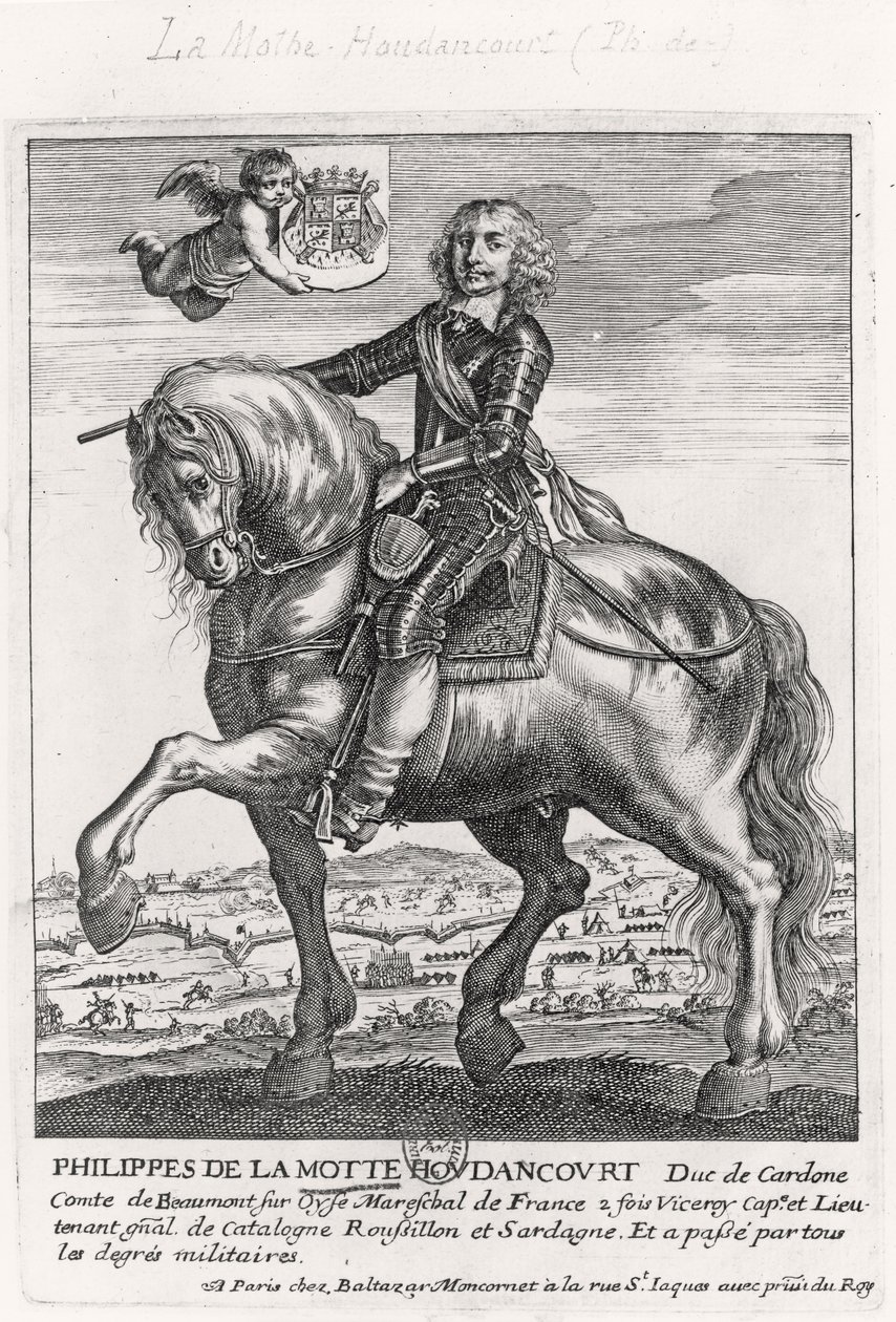 صورة فيليب دي لا موث هودانكور (1605-57) بواسطة المدرسة الفرنسية